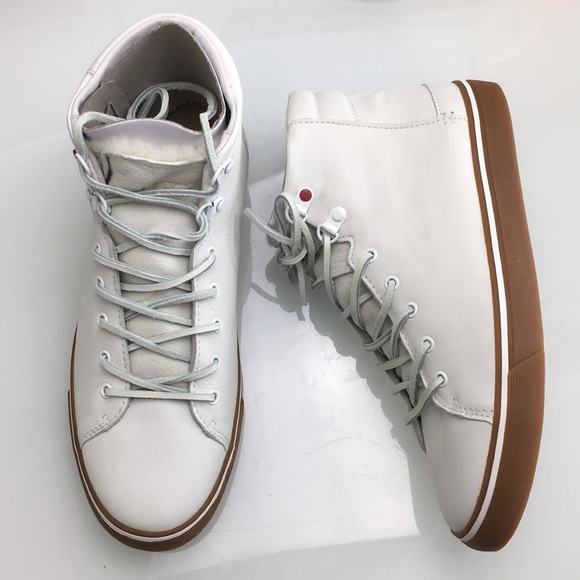 Ugg Hoyt Luxe White Leather Sneakers Mens New - Picture 3 of 8